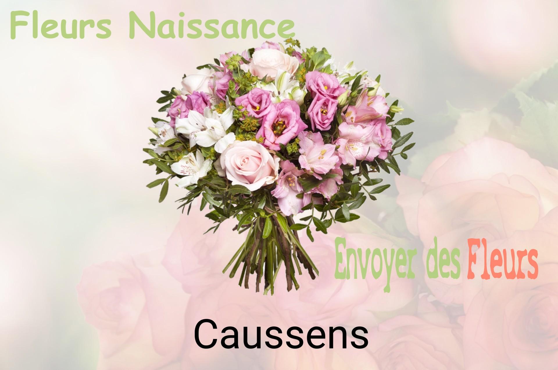 Bouquet de fleurs de naissance livré à Caussens